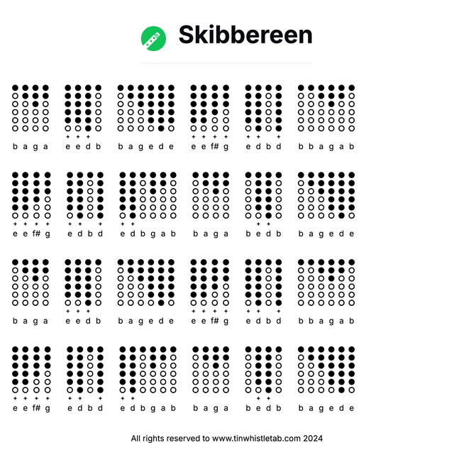 Image of Skibbereen Tin Whistle Tabs